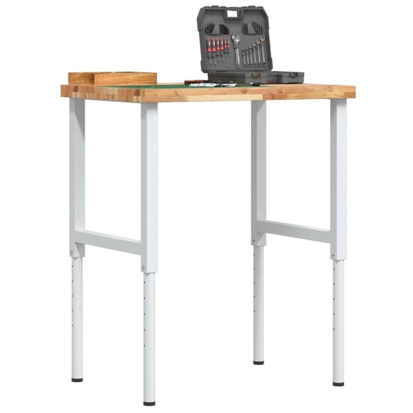vidaXL Arbeidsbenk 80x60x(73-99,5) cm heltre akasie rektangulær