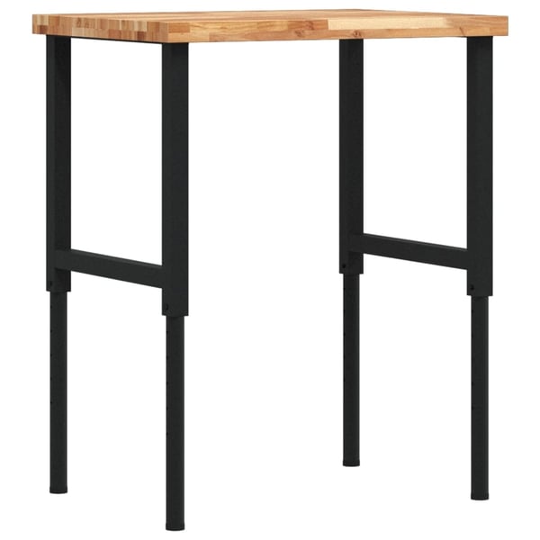 vidaXL Arbeidsbenk 80x60x(73-99,5) cm heltre akasie rektangulær