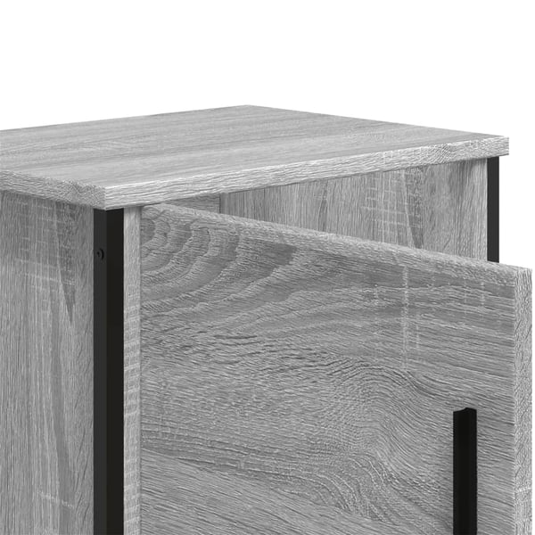 vidaXL Yöpöydät 2 kpl harmaa sonoma 40x30x40 cm tekninen puu
