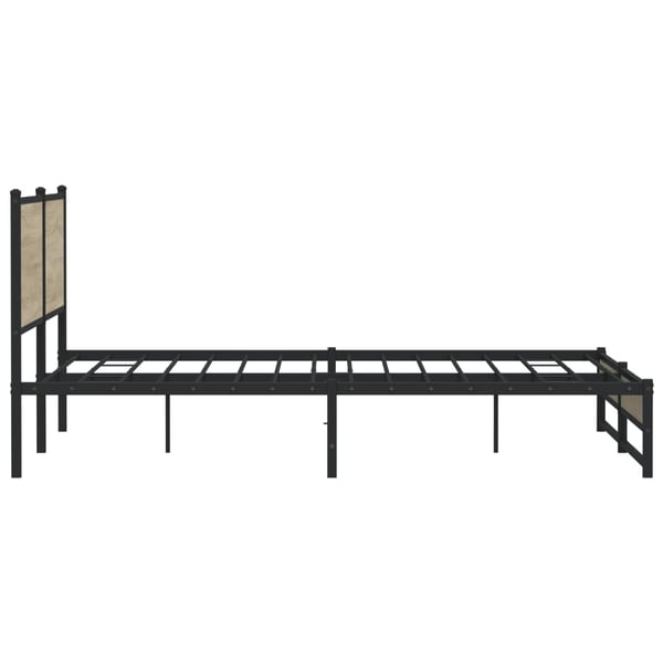 vidaXL Sengeramme i metall uten madrass sonoma eik 193x203 cm