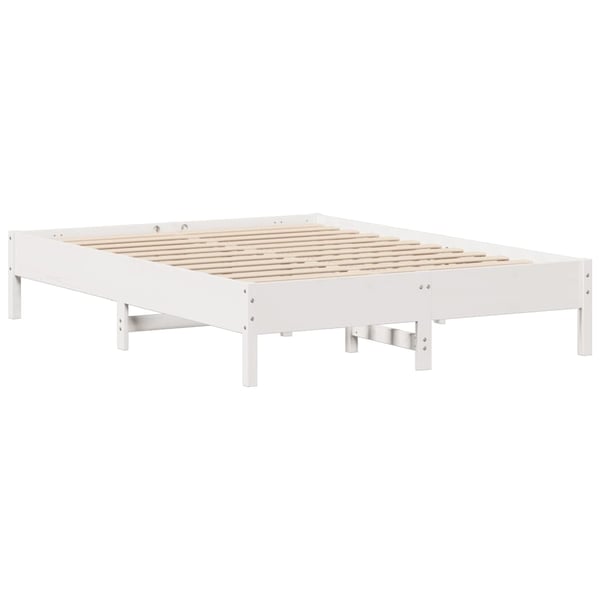 vidaXL Sengeramme uten madrass hvit 160x200 cm heltre furu