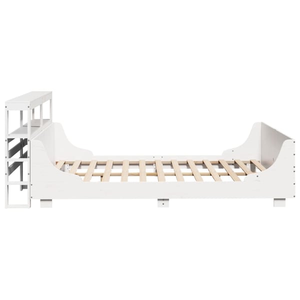 vidaXL Sengeramme uten madrass hvit 120x190 cm heltre furu