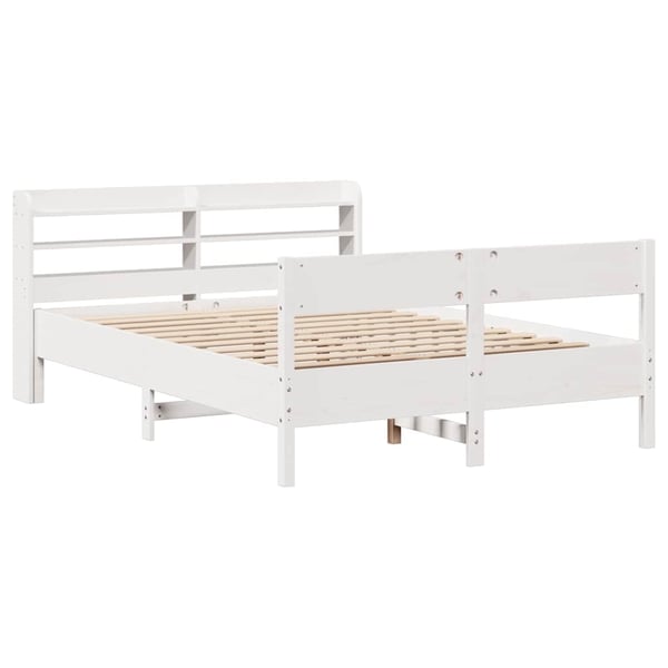 vidaXL Sengeramme uten madrass hvit 120x200 cm heltre furu