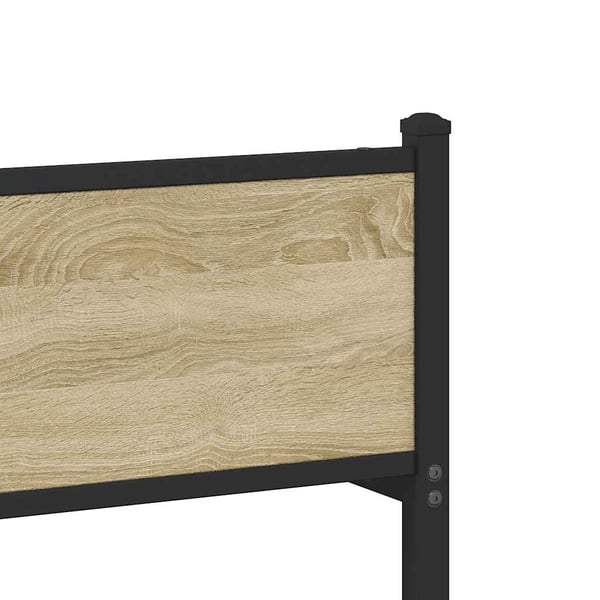 vidaXL Sengeramme i metall uten madrass sonoma eik 160x200 cm