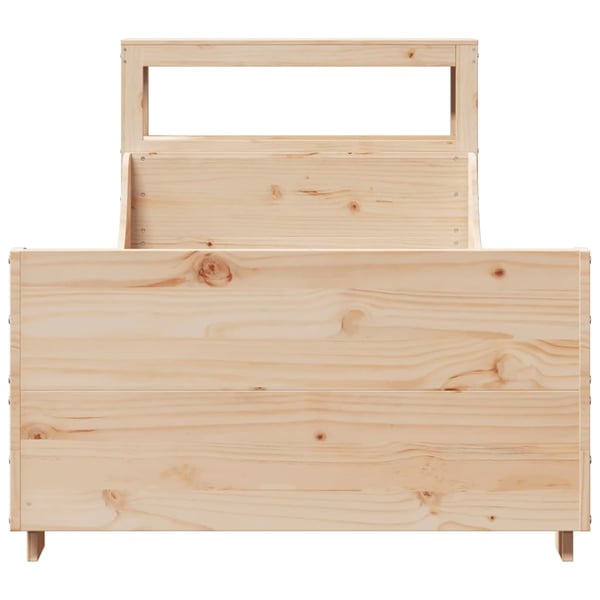vidaXL sengeramme uden madras 100x200 cm massivt fyrretræ