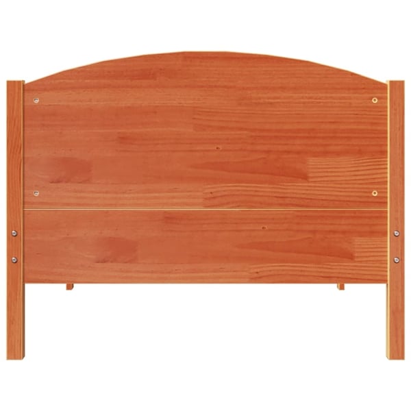 vidaXL Sengeramme uten madrass voksbrun 75x190 cm heltre furu