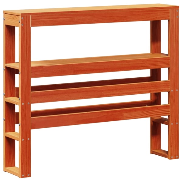 vidaXL Sengeramme uten madrass voksbrun 75x190 cm heltre furu