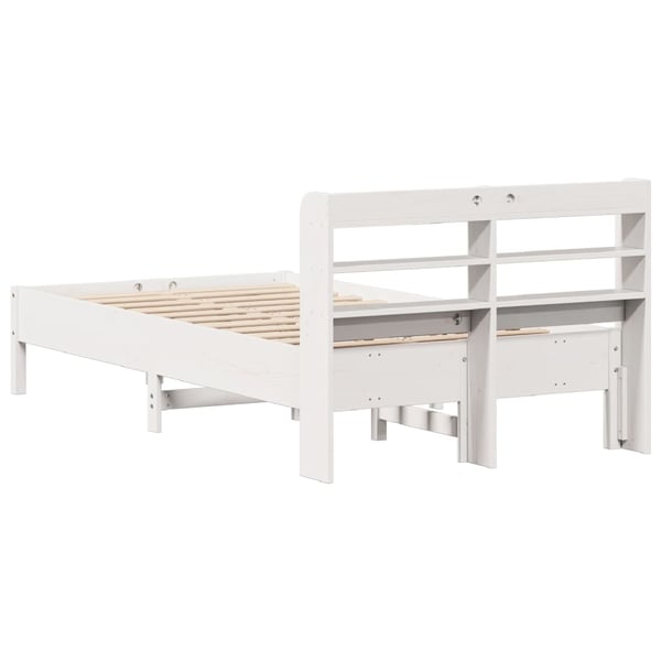 vidaXL Sengeramme uten madrass hvit 100x200 cm heltre furu