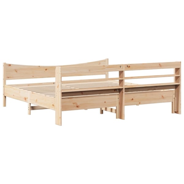 vidaXL Sengeramme med hodegavl 180x200 cm heltre furu