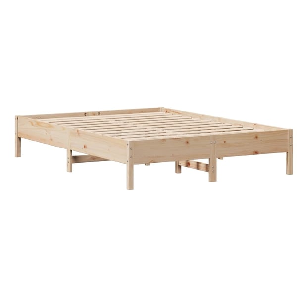 vidaXL Sängynrunko ilman patjaa 135x190 cm täysi mänty