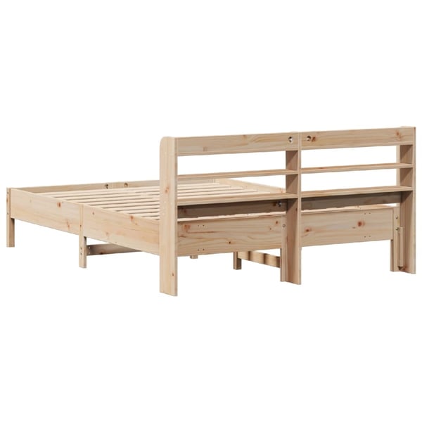 vidaXL Sängynrunko ilman patjaa 135x190 cm täysi mänty