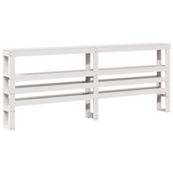 vidaXL Sengeramme med madrass hvit 200x200 cm heltre furu