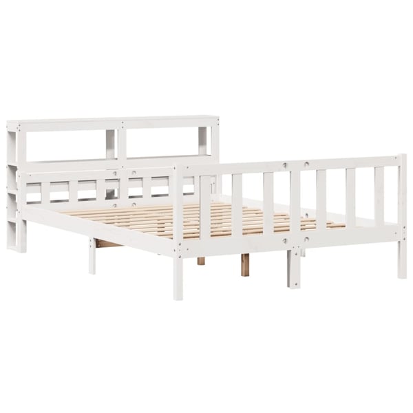 vidaXL Sengeramme uten madrass hvit 150x200 cm heltre furu