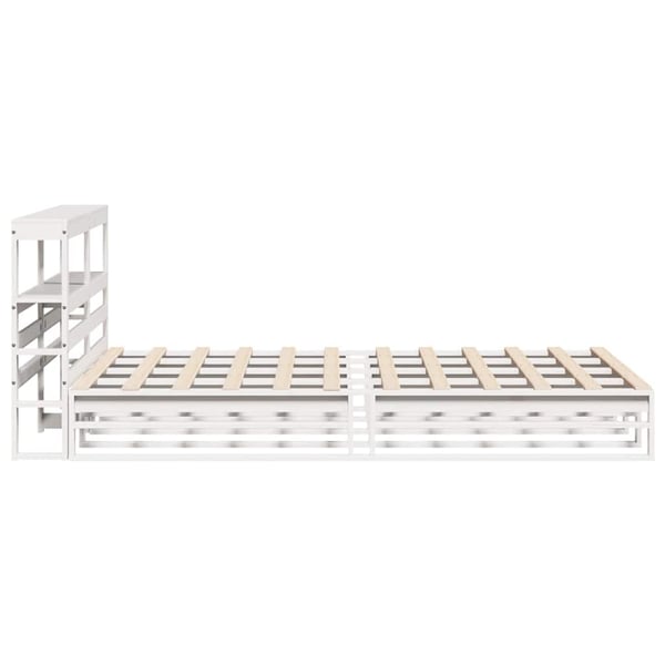 vidaXL Sengeramme uten madrass hvit 150x200 cm heltre furu