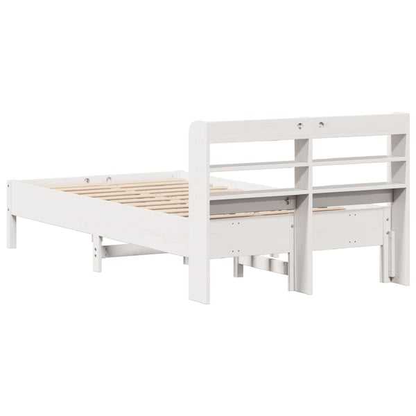 vidaXL Sengeramme uten madrass hvit 120x200 cm heltre furu