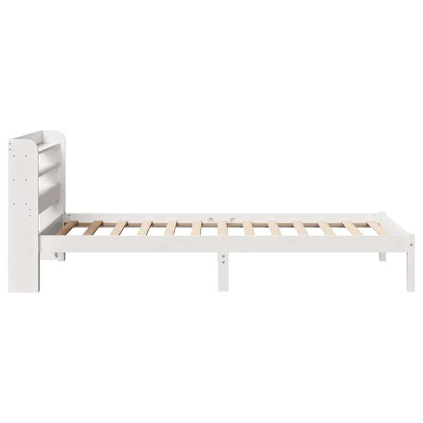 vidaXL Sengeramme uten madrass hvit 100x200 cm heltre furu