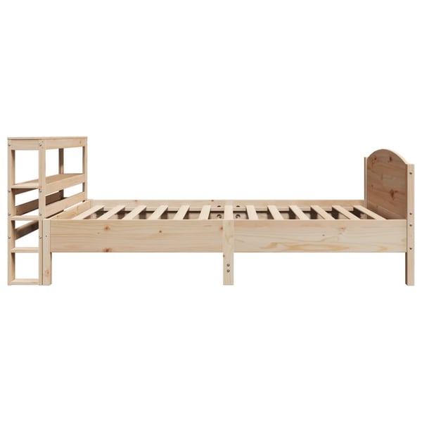 vidaXL sengeramme uden madras 75x190 cm massivt fyrretræ