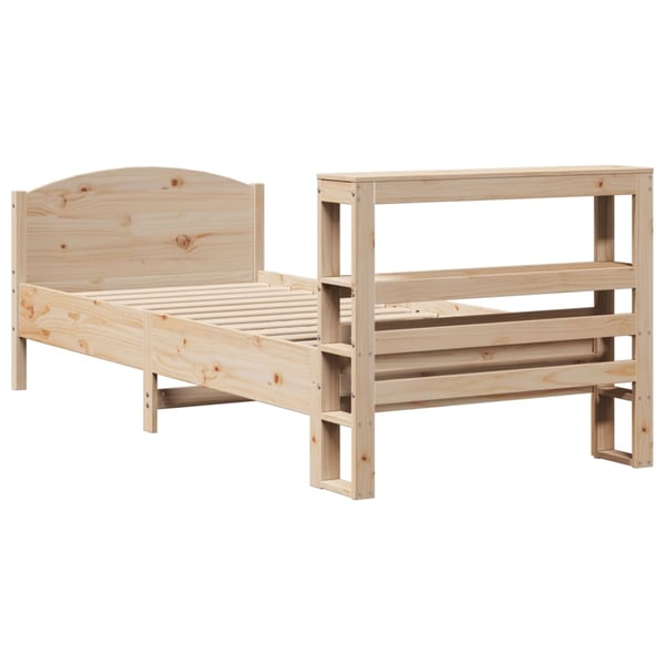 vidaXL sengeramme uden madras 75x190 cm massivt fyrretræ
