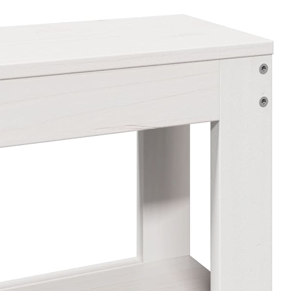 vidaXL Sengeramme med hodegavl hvit 120x190 cm heltre furu
