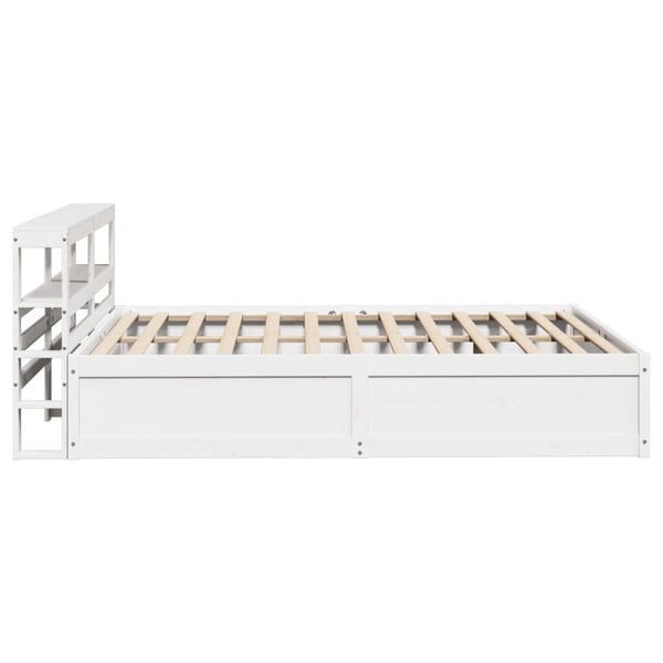 vidaXL Sengeramme med hodegavl hvit 120x190 cm heltre furu