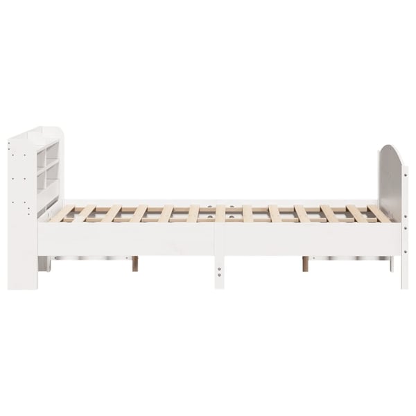 vidaXL sengeramme uden madras 140x190 cm massivt fyrretræ hvid