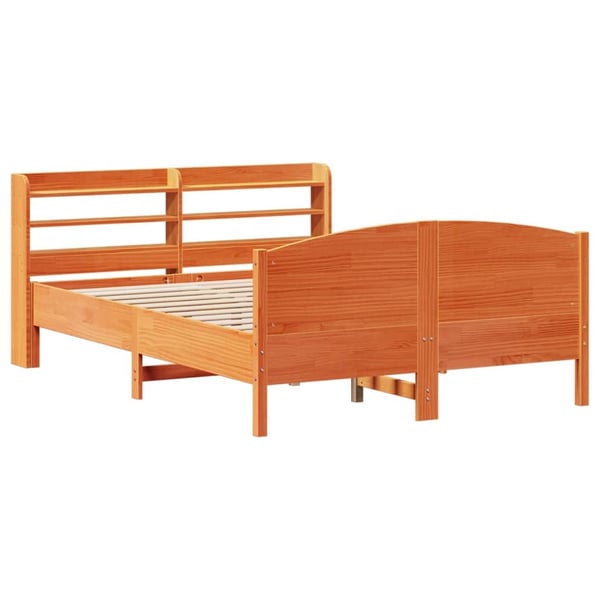 vidaXL Sengeramme uten madrass brun 150x200 cm heltre furu