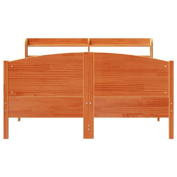 vidaXL Sengeramme uten madrass brun 150x200 cm heltre furu