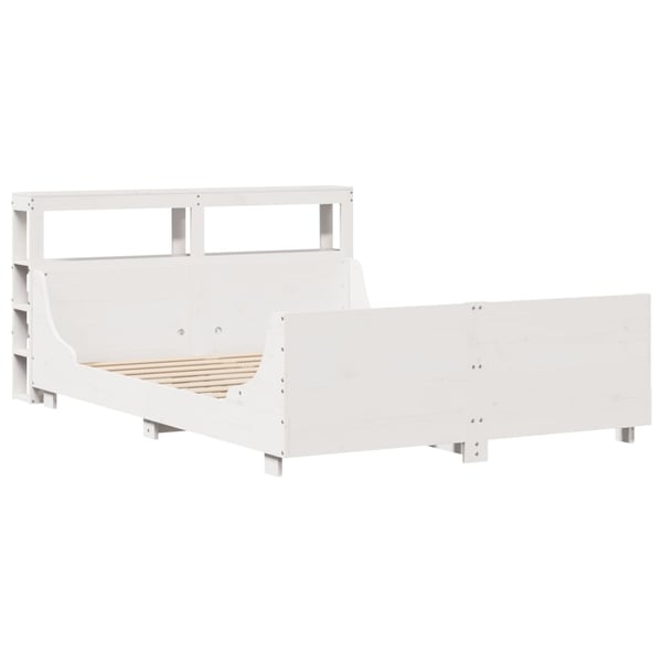 vidaXL Sengeramme uten madrass hvit 150x200 cm heltre furu