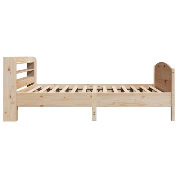 vidaXL Sängynrunko ilman patjaa 100x200 cm täysi mänty