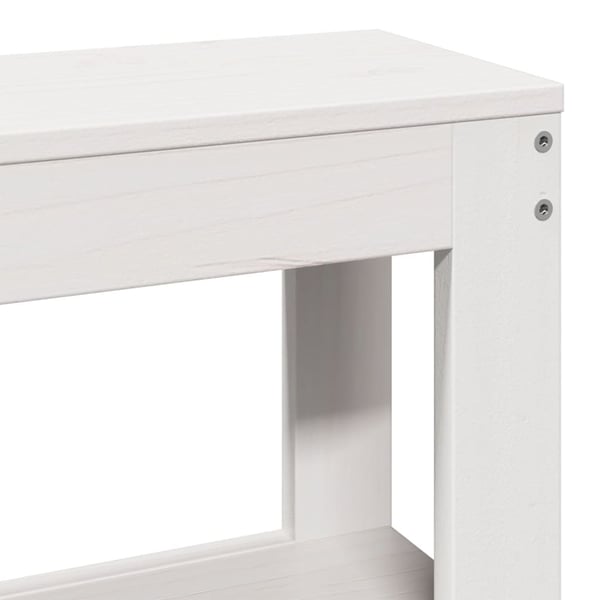 vidaXL sengeramme uden madras 140x190 cm massivt fyrretræ hvid