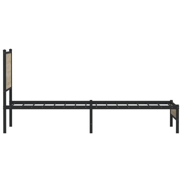 vidaXL Sengeramme i metall uten madrass sonoma eik 75x190 cm