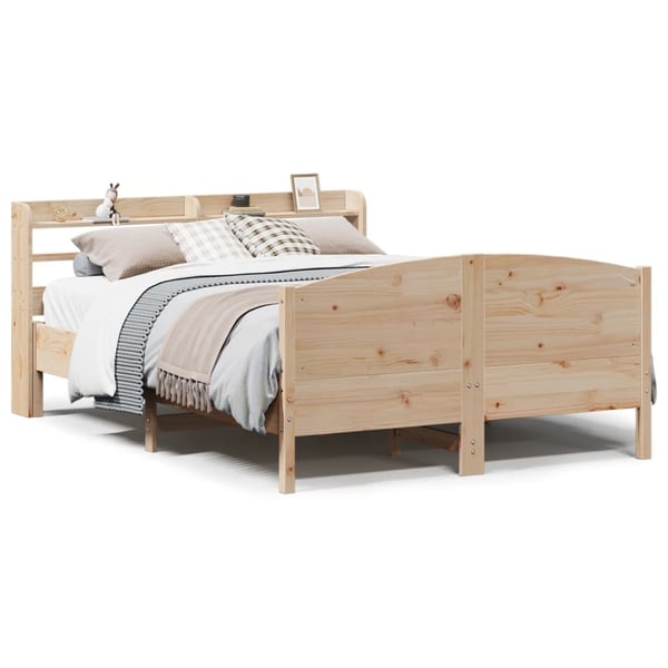 vidaXL sengeramme uden madras 120x190 cm massivt fyrretræ