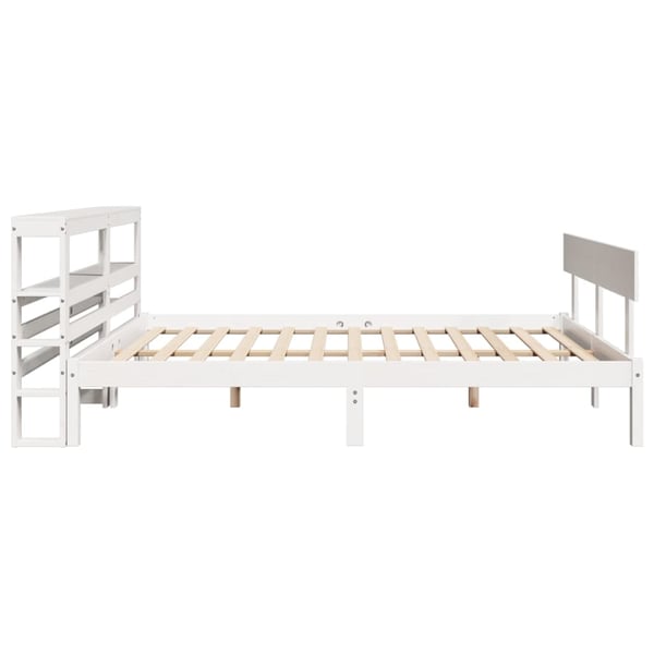 vidaXL Sengeramme uten madrass hvit 120x200 cm heltre furu