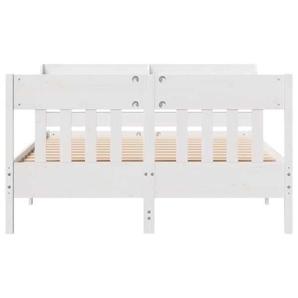 vidaXL Sengeramme uten madrass hvit 160x200 cm heltre furu