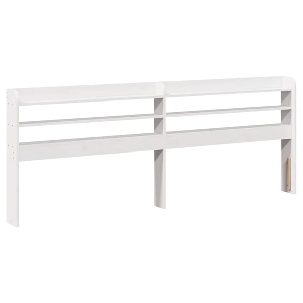 vidaXL Sengeramme med madrass hvit 200x200 cm heltre furu