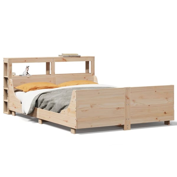 vidaXL sengeramme uden madras 140x200 cm massivt fyrretræ