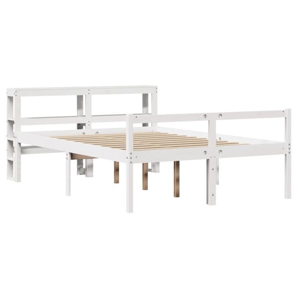 vidaXL seniorseng med sengegavl 120x200 cm massivt fyrretræ hvid