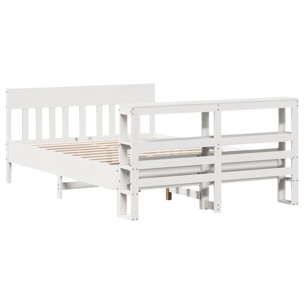 vidaXL Sengeramme uten madrass hvit 120x200 cm heltre furu