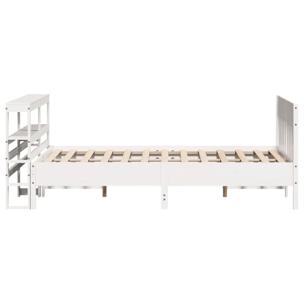 vidaXL Sengeramme uten madrass hvit 120x200 cm heltre furu