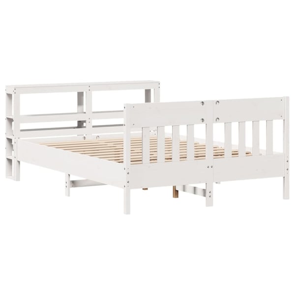 vidaXL Sengeramme uten madrass hvit 120x200 cm heltre furu