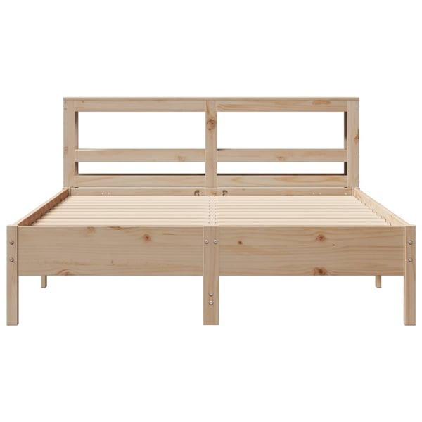 vidaXL sengeramme uden madras 140x190 cm massivt fyrretræ