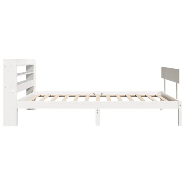 vidaXL Sengeramme uten madrass hvit 100x200 cm heltre furu