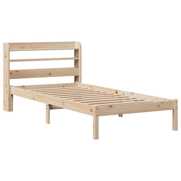vidaXL Sängynrunko ilman patjaa 75x190 cm täysi mänty