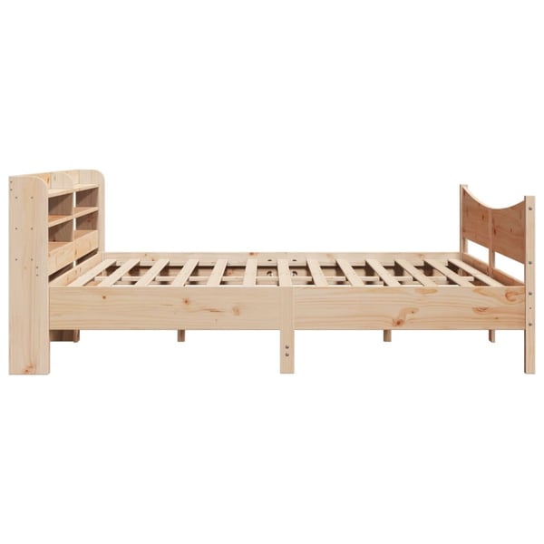 vidaXL Sengeramme med hodegavl 200x200 cm heltre furu