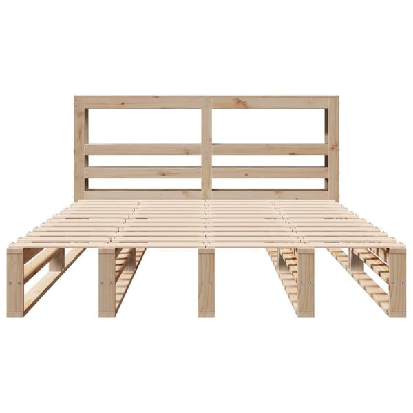 vidaXL Sengeramme uten madrass 140x200 cm heltre furu