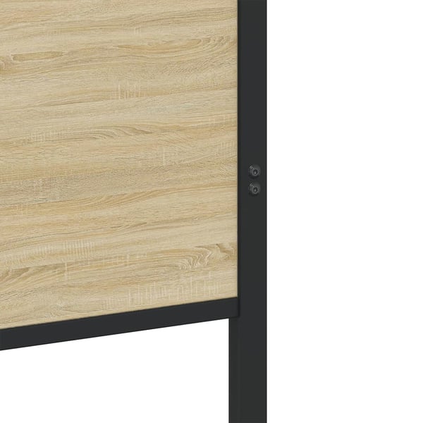 vidaXL Sengeramme i metall uten madrass sonoma eik 140x200 cm
