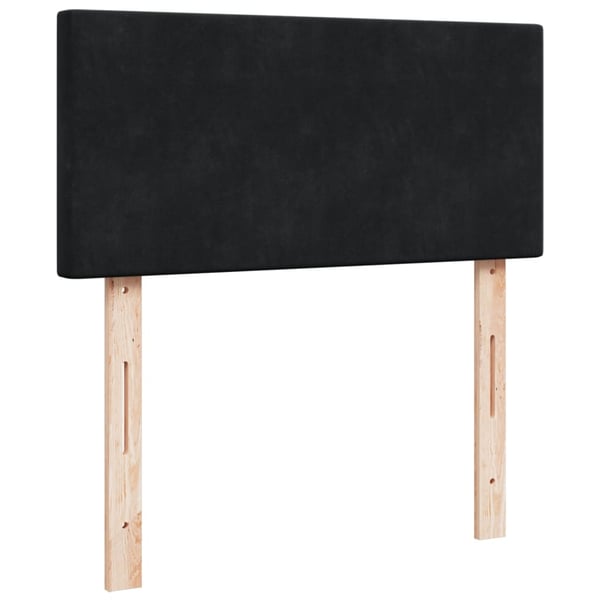 vidaXL kontinentalseng med madras 90x200 cm fløjl sort