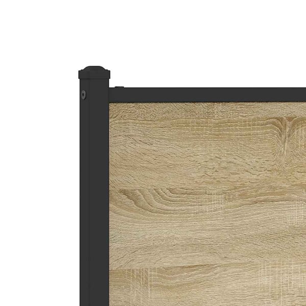 vidaXL Sengeramme i metall uten madrass sonoma eik 200x200 cm