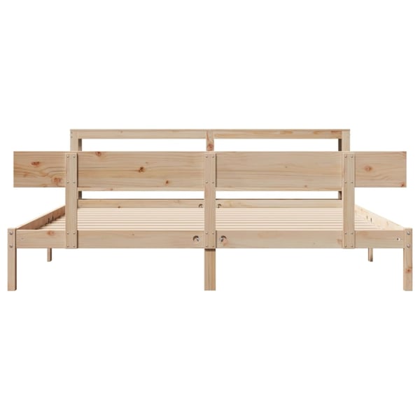 vidaXL Sengeramme med madrass 200x200 cm heltre furu