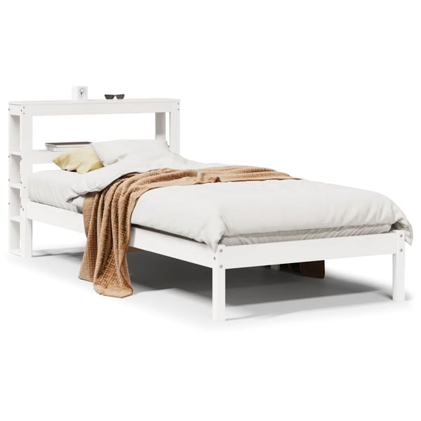 vidaXL Sengeramme uten madrass hvit 90x190 cm heltre furu